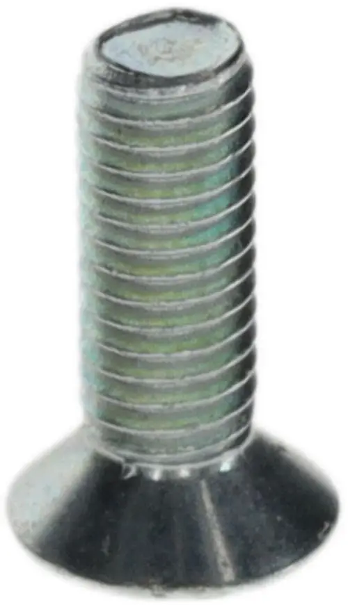 BOSCH Schraube mit Gewinde und einem flachen Kopf, auf einer breiten Basis montiert, die mehrere Rillen aufweist.